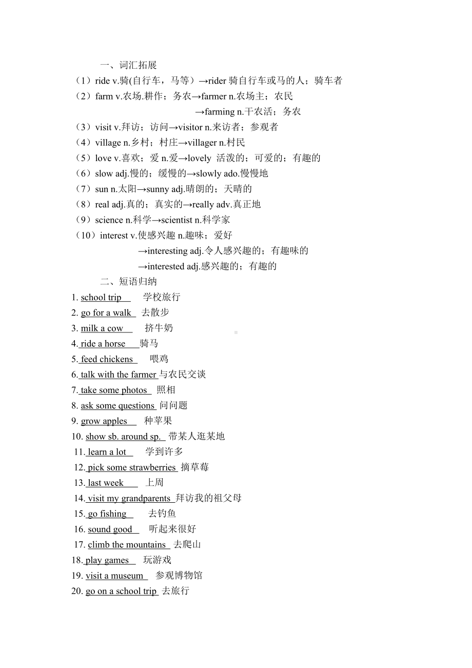 人教版七年级下册英语11单元知识点总结练习题.doc_第1页