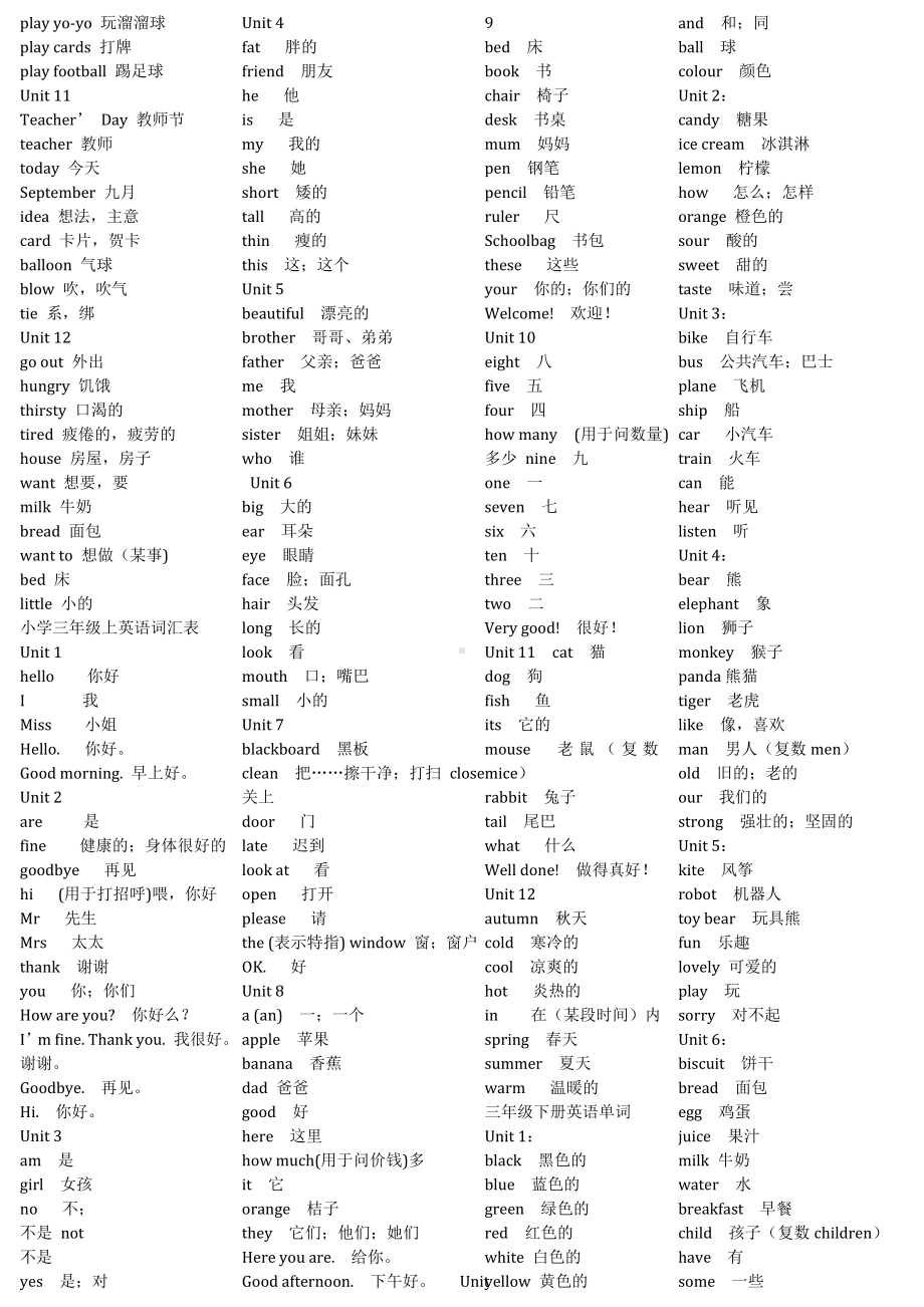 (完整版)深圳小学一至六年级英语单词表(含中文).doc_第3页