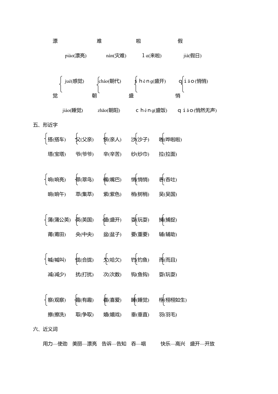 人教部编版三年级语文上册第五单元知识点复习.doc_第2页