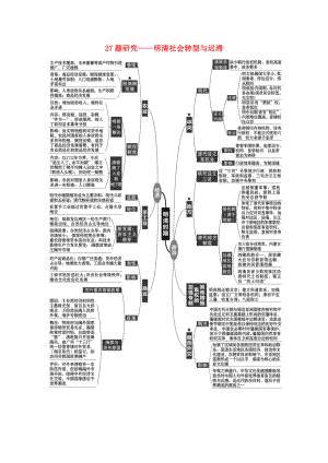 2019届高考历史二轮复习27题研究-明清社会转型与迟滞配套练习.docx