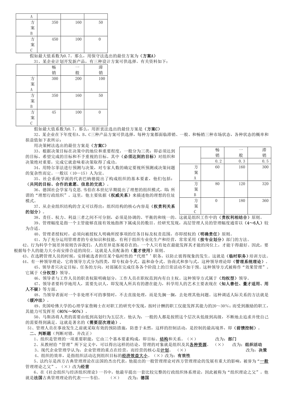 《管理学基础》复习资料归纳.doc_第2页