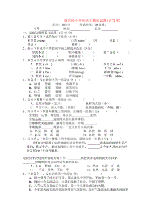 2020郑州新小升初语文综合测试卷及参考答案.doc