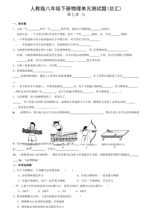 人教版八年级下册物理单元测试题(总汇).doc