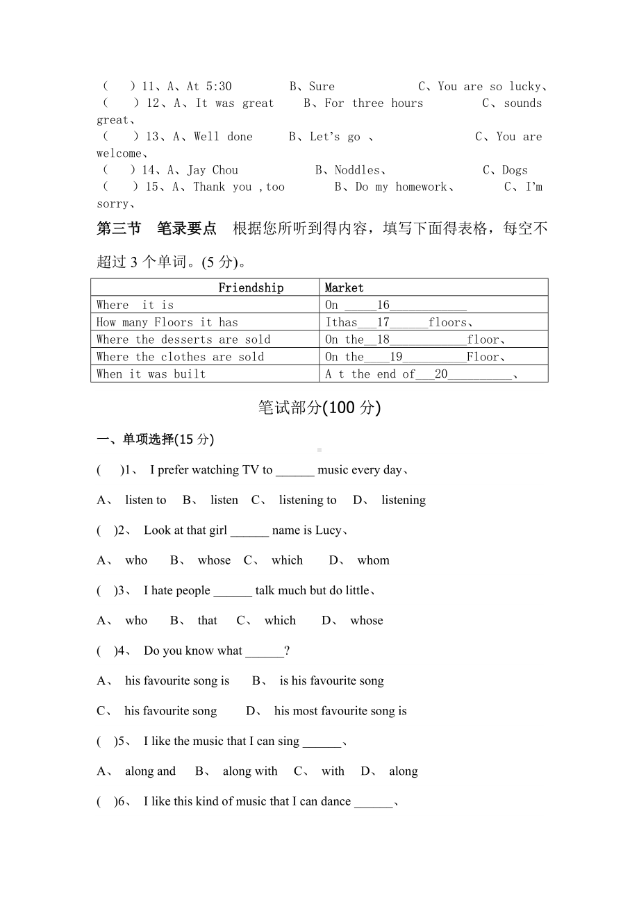 人教版九年级英语第6单元测试题.doc_第2页