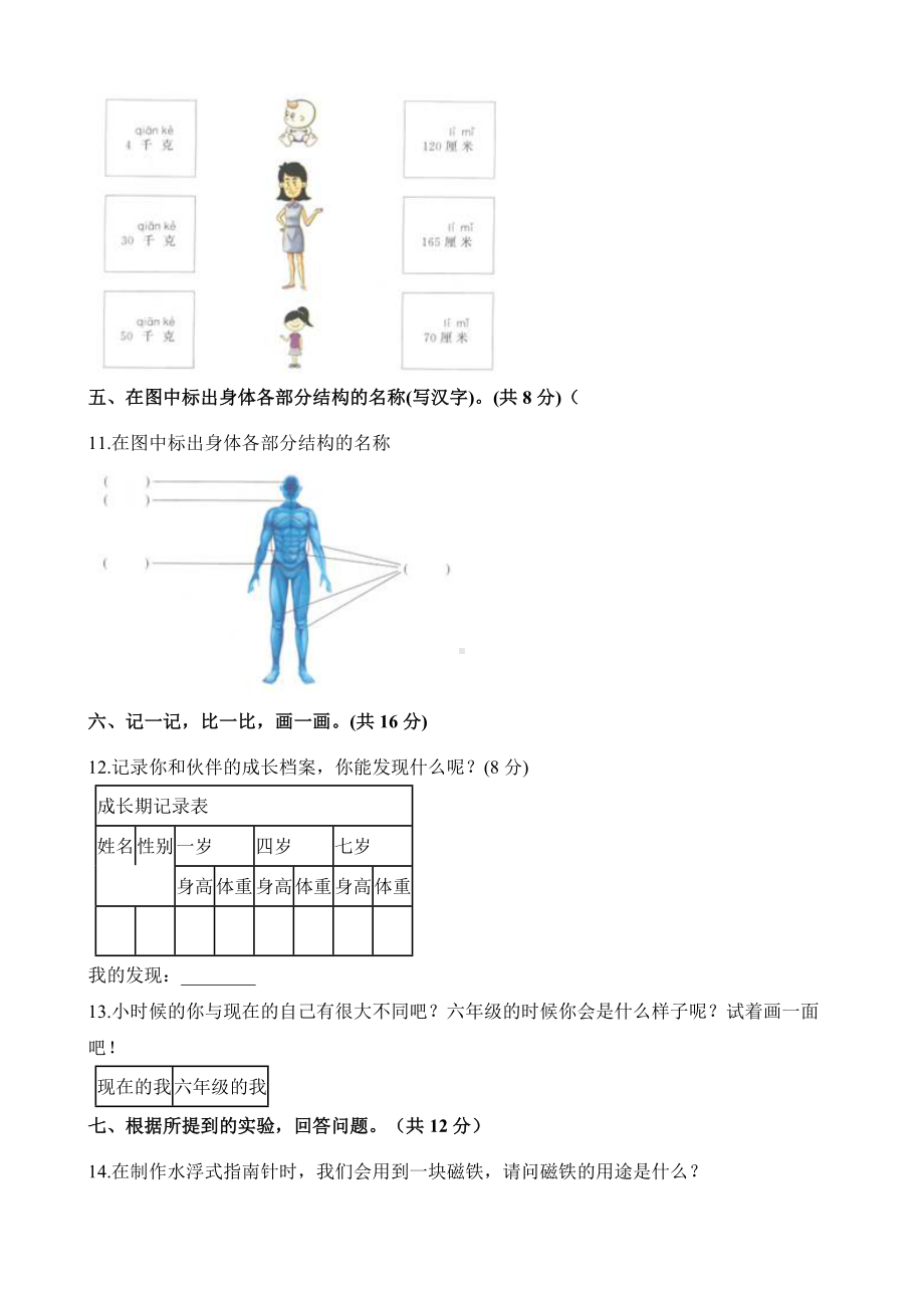 2020科教版二年级下册科学《期末考试试卷》(附答案).docx_第2页