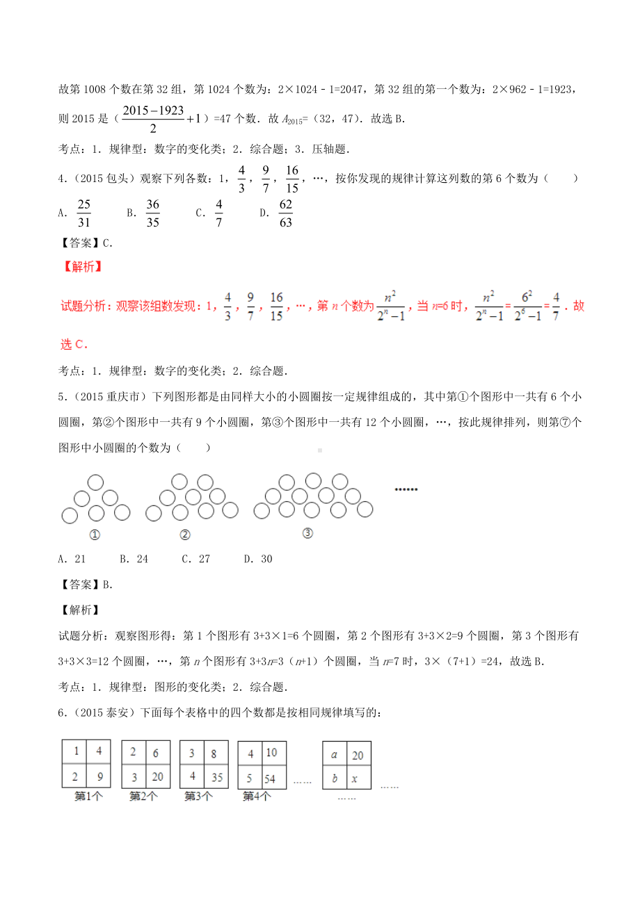 2019中考数学-专题33-探索规律问题试题(含解析).doc_第3页