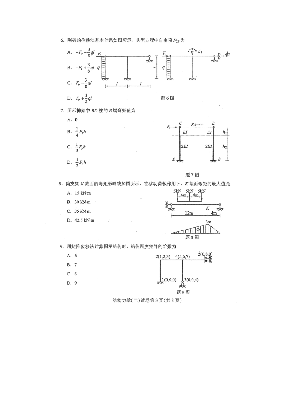 4月自考结构力学(二)02439试卷及答案解释.docx_第3页