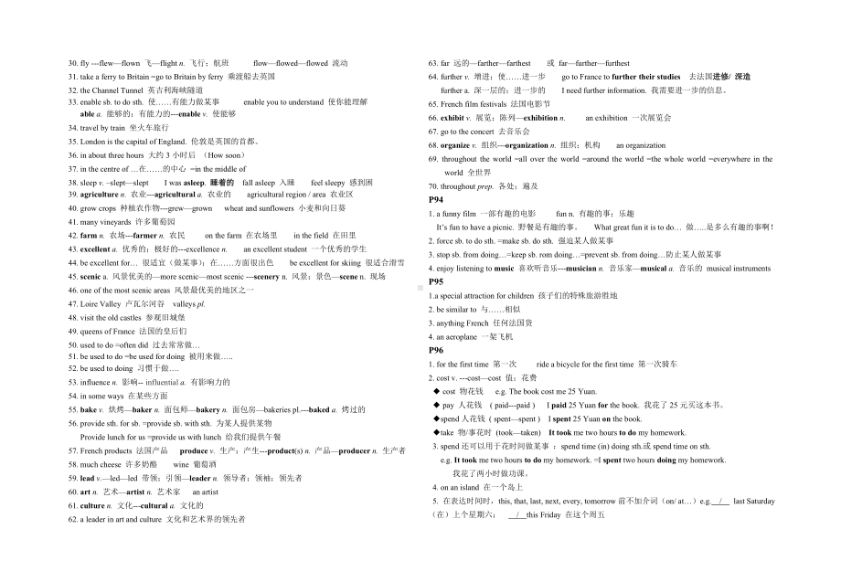 2019牛津上海八下8BUnit6Travel知识点梳理语文.doc_第2页