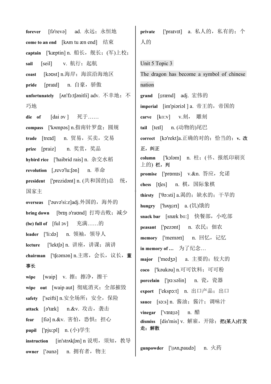 仁爱版九年级下册英语单词带音标汇总.doc_第2页