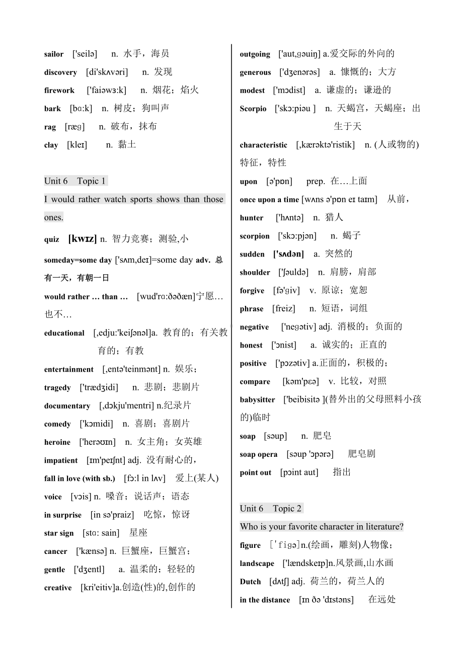 仁爱版九年级下册英语单词带音标汇总.doc_第3页