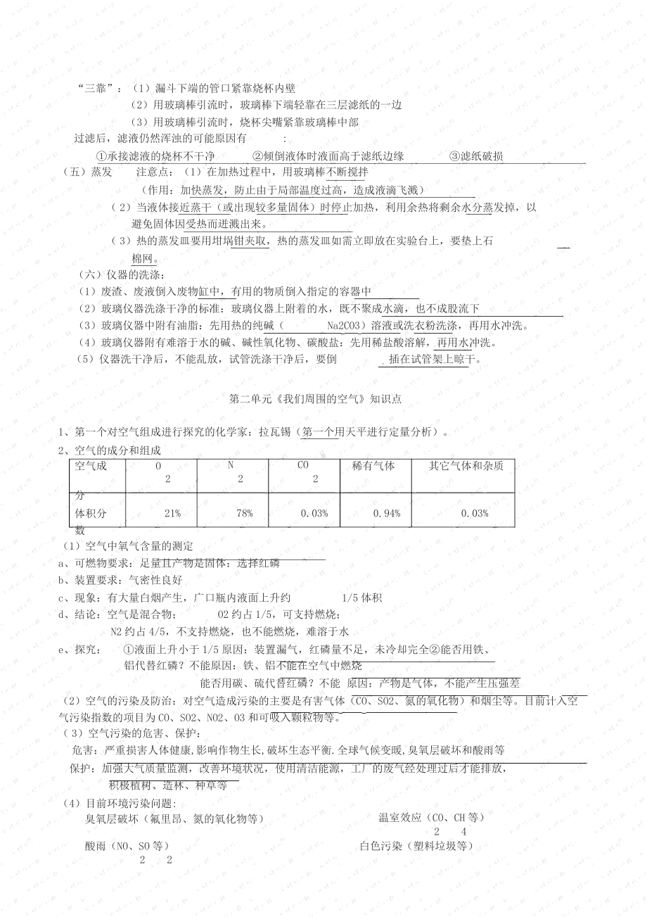 人教版初中化学知识点总结(完整版).docx_第3页