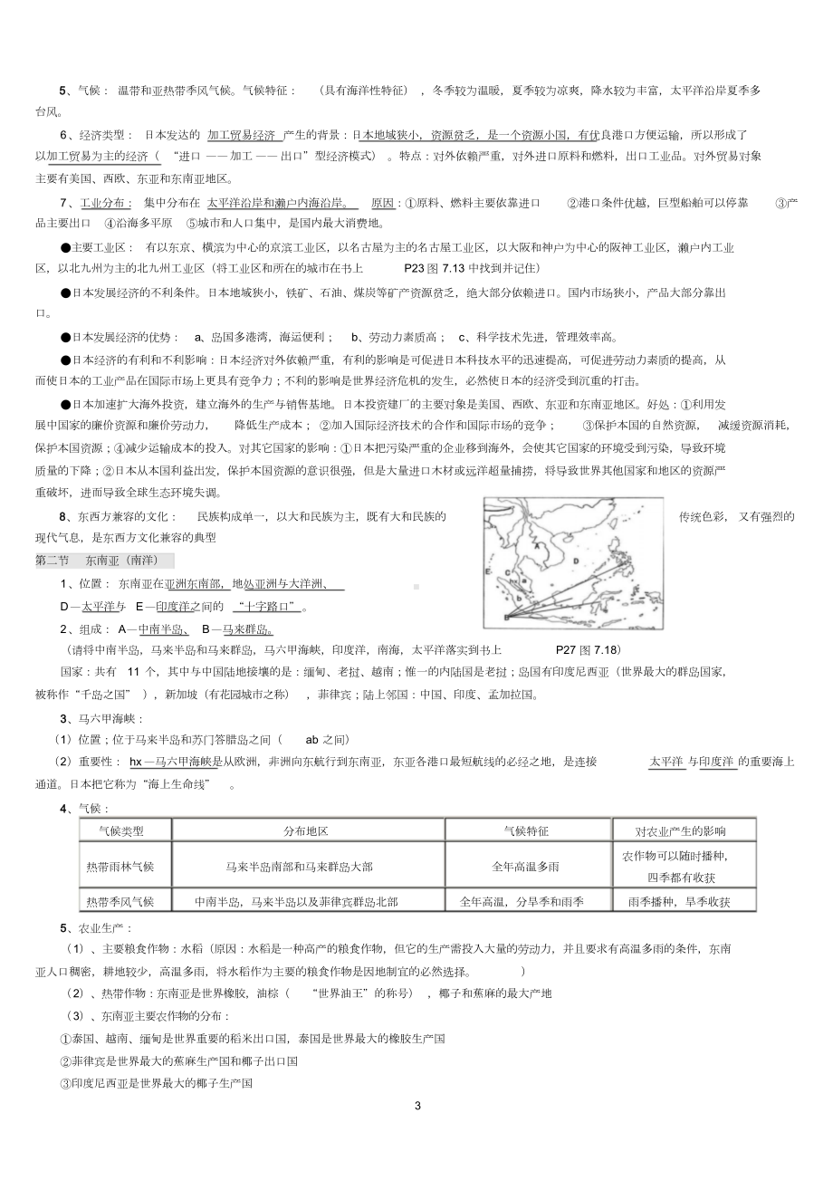 人教版初一地理下册知识点归纳.doc_第3页