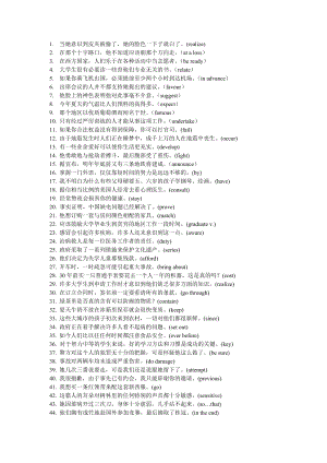 (完整版)高三英语翻译练习50句(含答案).doc