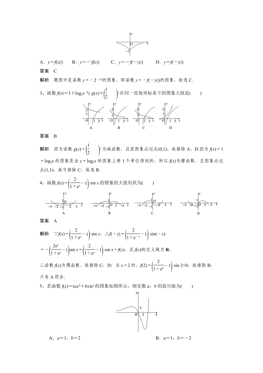 2020届高三数学(文理通用)一轮复习《函数的图像》题型专题汇编.docx_第2页