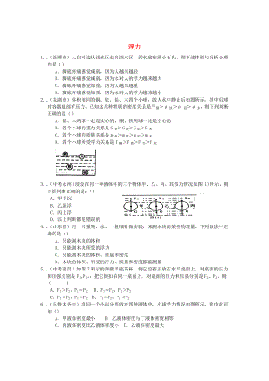 中考物理专项复习-力学题库(2).doc