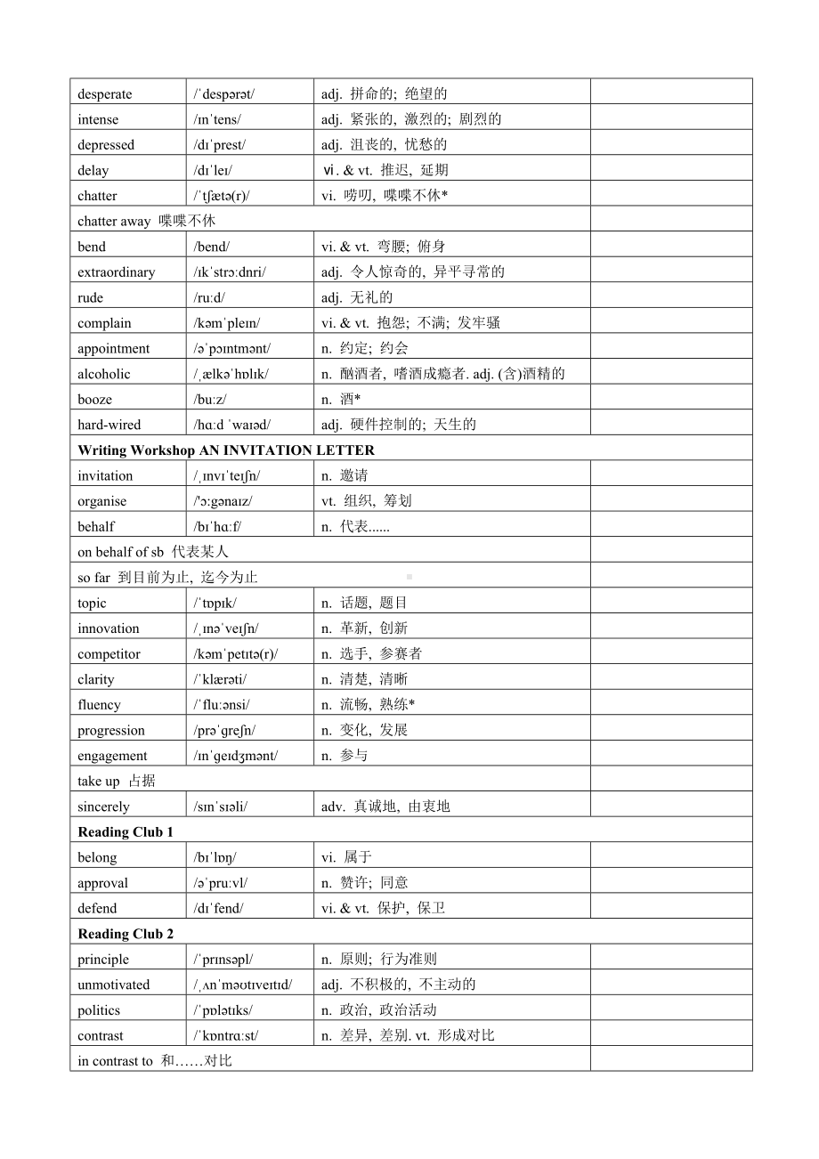 2019北师大版高中英语选择性必修一~四单词总表.docx_第3页