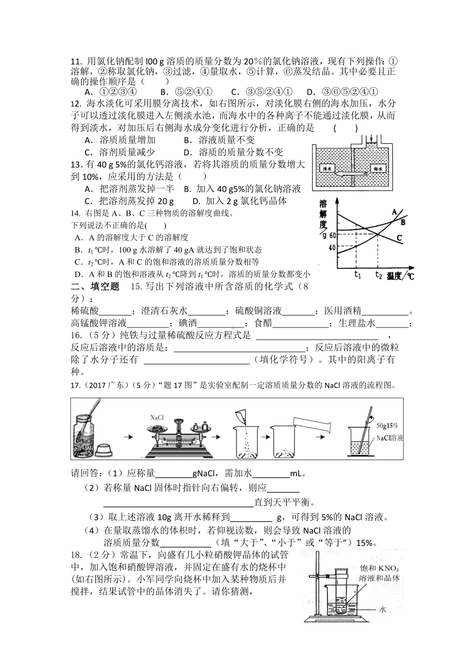 (完整版)溶液的测试题.doc_第2页