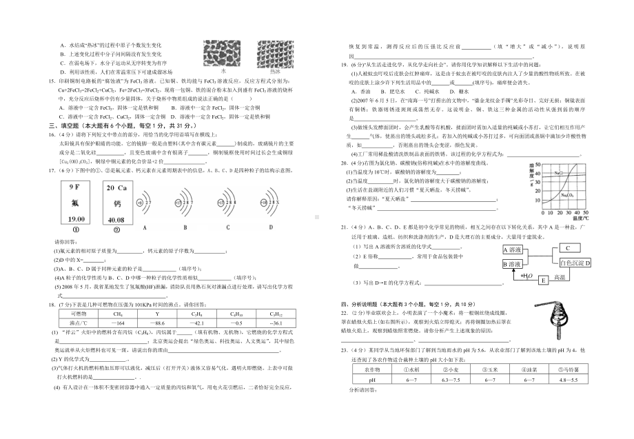 人教版初中化学复习试卷.doc_第2页