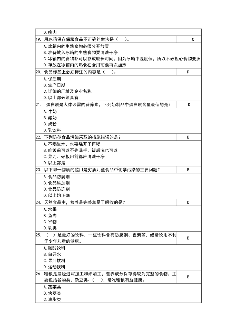 上海市青少年健康知识网上竞赛题库-中学组.doc_第3页