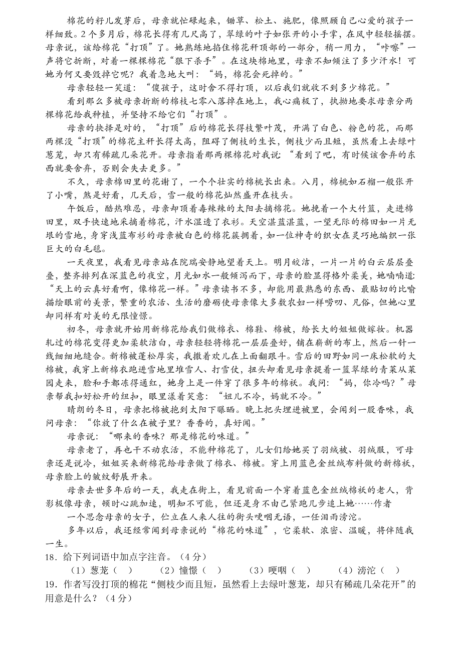 七年级语文试题带答案.doc_第3页