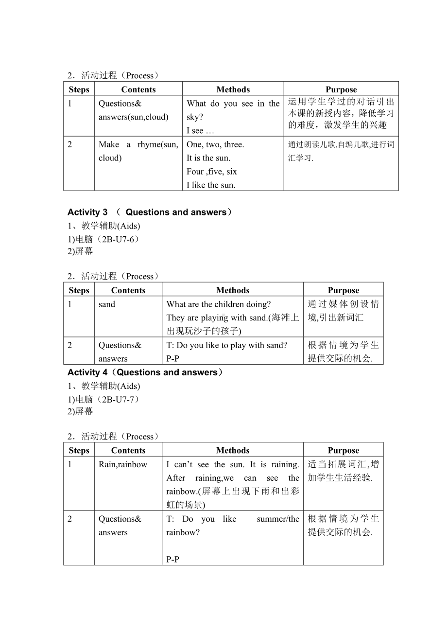 新牛津（绿色上教版）二年级下册《英语》2B-U7-2 教案.doc_第2页