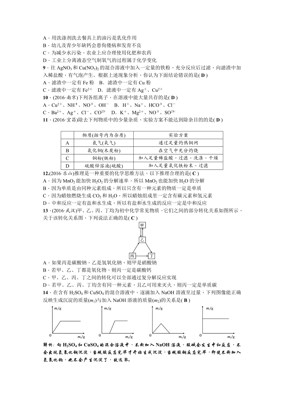 九年级化学下册期末测试卷.doc_第2页