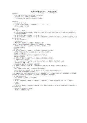 大班科学教学设计《有趣的镜子》.doc