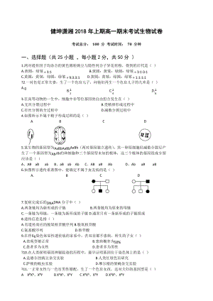 人教必修二生物期末试卷附答案.docx