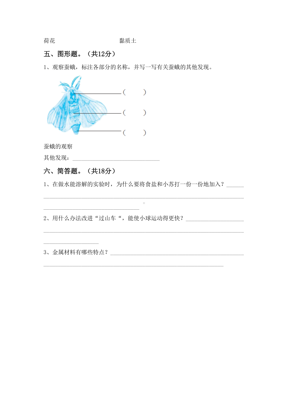 人教版三年级科学下册期末考试题及答案（完整版）.doc_第3页