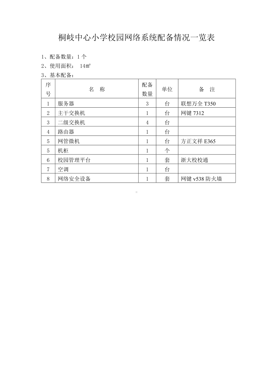 XX小学计算机网络教室配备情况一览表.doc_第3页