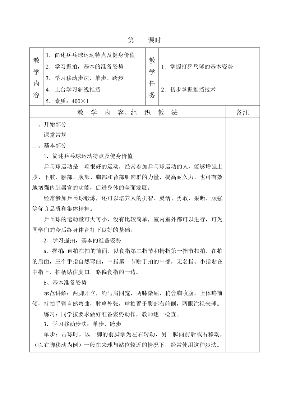 乒乓球训练计划及教案剖析.doc_第1页