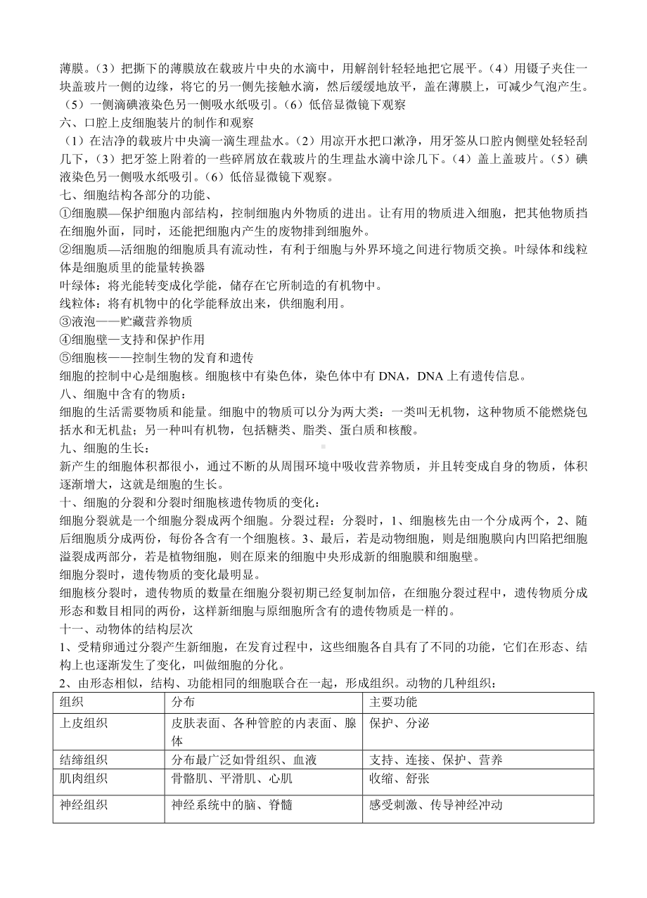 2019鲁教版六年级生物上册知识点汇总语文.doc_第3页