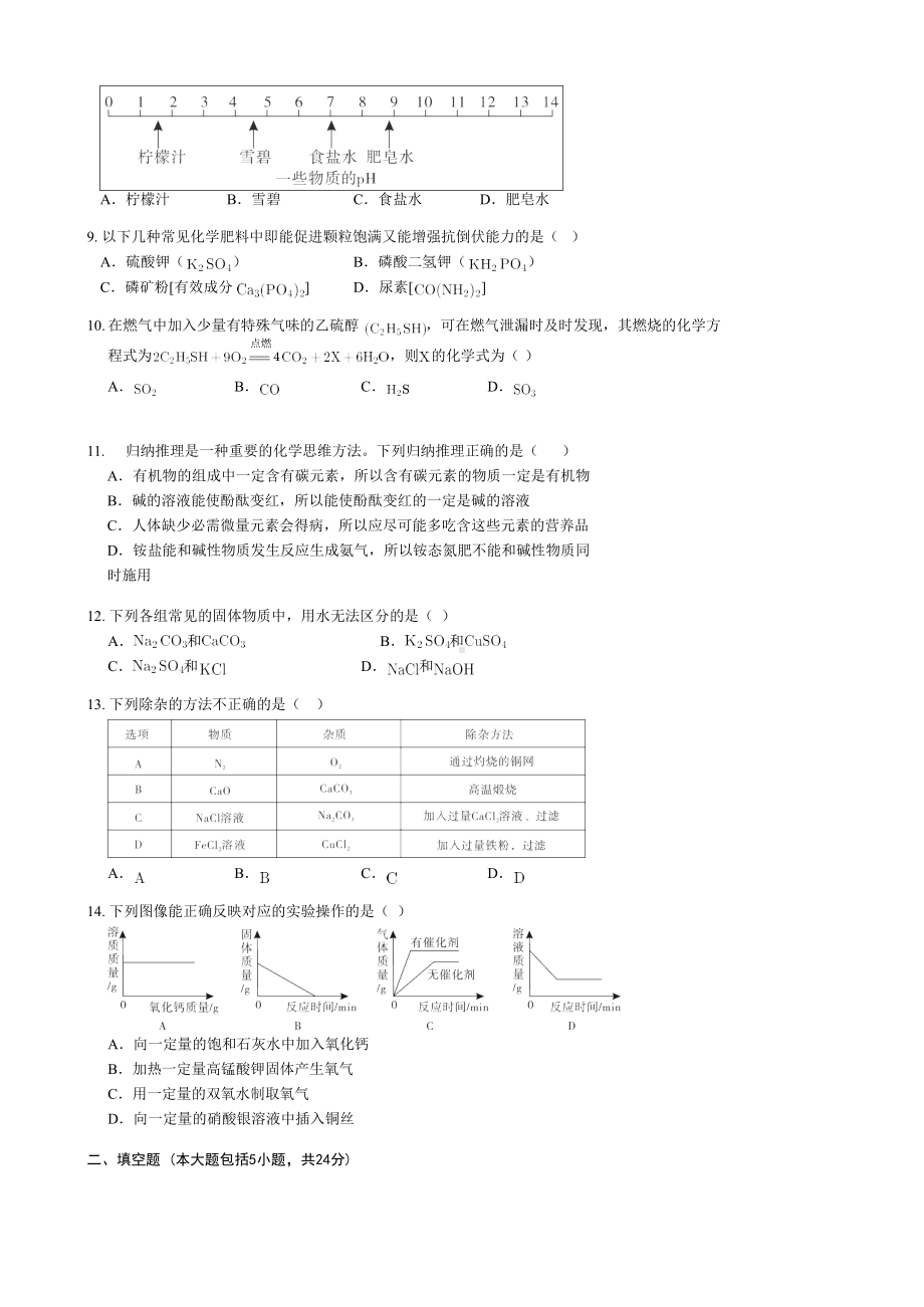 2020年广东省中考化学模拟试题.doc_第2页