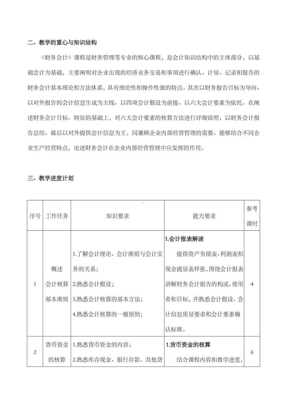 《财务会计》教学计划.doc_第2页