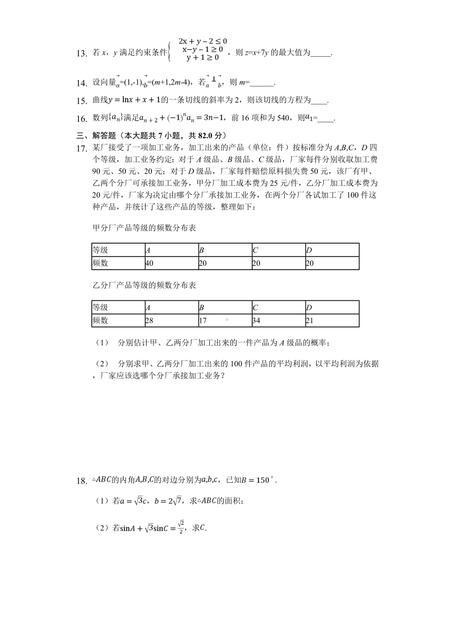 2020年全国统一高考数学试卷(文科)(新课标I).doc_第3页