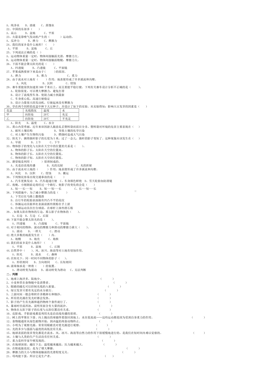 五年级上册科学试题-期末复习试题-教科版.doc_第2页