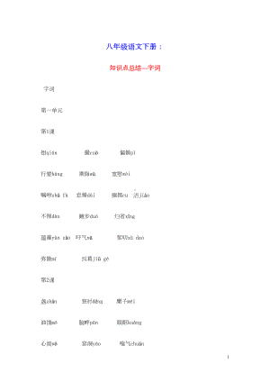 八年级语文下册知识点总结—字词新人教版(DOC 8页).doc