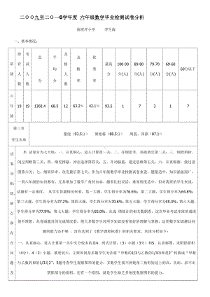 数学试卷分析 .doc