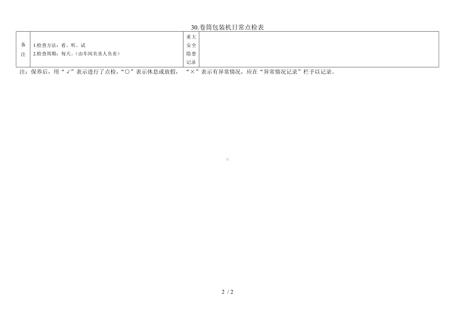 30.卷筒包装机日常点检表参考模板范本.doc_第2页