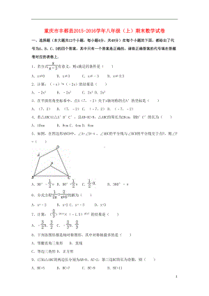 八年级数学上学期期末试卷(含解析)-新人教版9(DOC 23页).doc