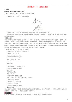 八年级数学下册-期末复习一直角三角形试题-新版湘教版(DOC 8页).doc