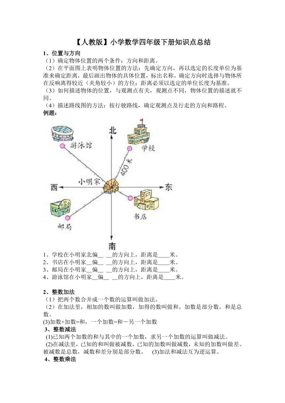 人教版小学数学四年级下册知识点总结.doc_第1页