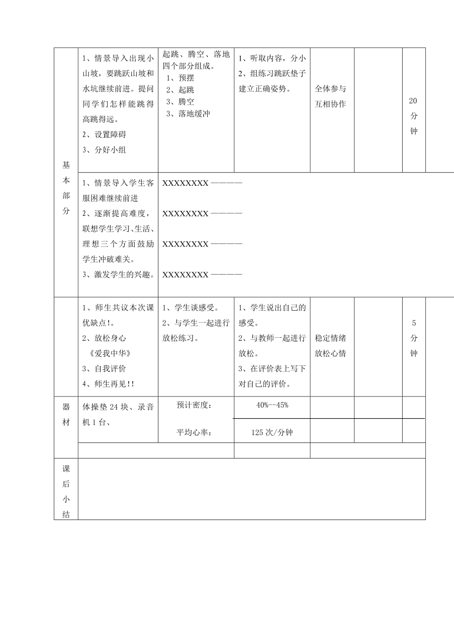 小学体育课教案《障碍跑》教学设计.doc_第2页