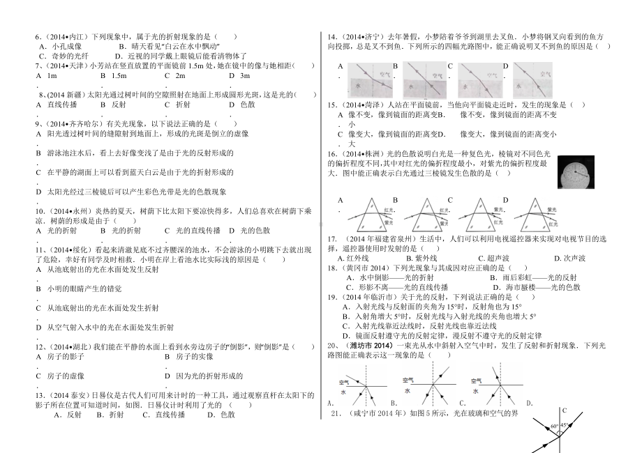 2019年中考物理光学复习资料.doc_第2页