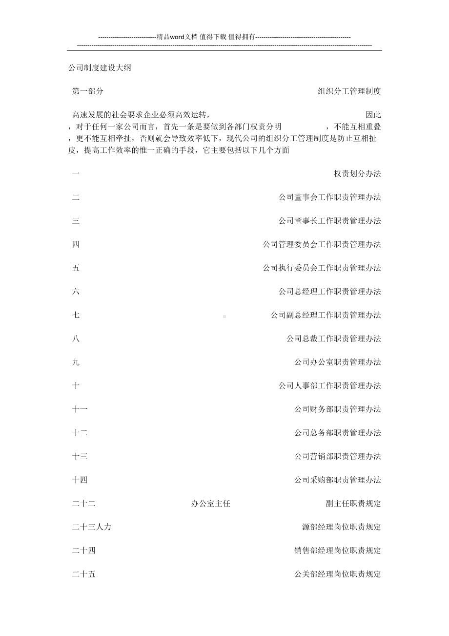 公司制度建设大纲(DOC 14页).docx_第1页