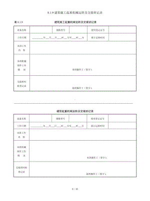 8.1.9建筑施工起重机械运转及交接班记录参考模板范本.doc