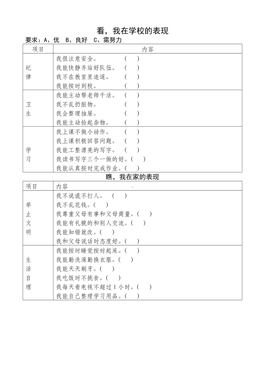 幼儿表现评价表.doc_第1页