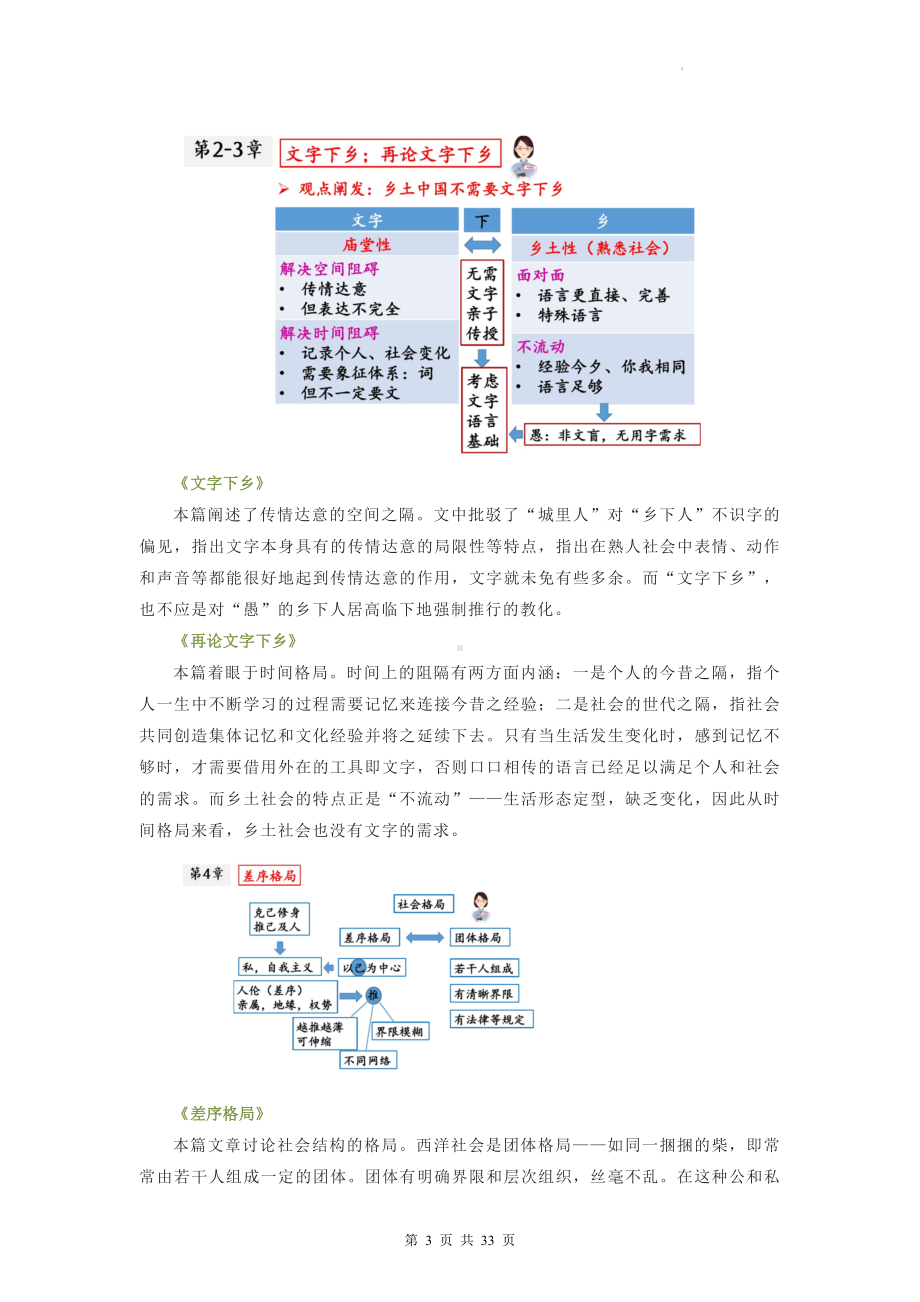 统编版高中语文必修上册《乡土中国》考前复习资料汇编（含练习题及答案）.docx_第3页