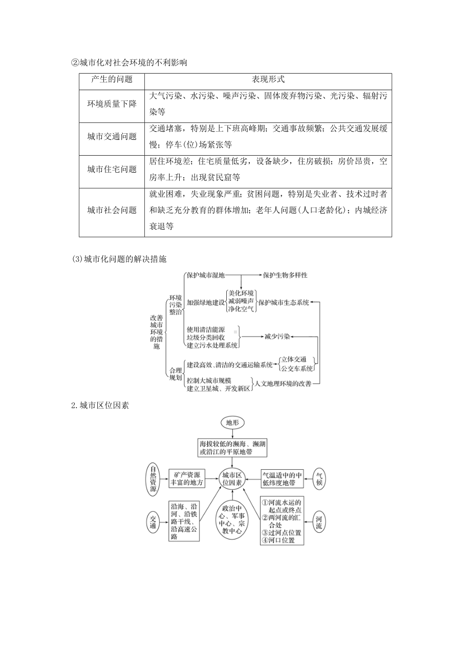 2019届高考地理二轮优选习题专题五人口与城市微专题21城市化与城市区位因素学案.docx_第3页