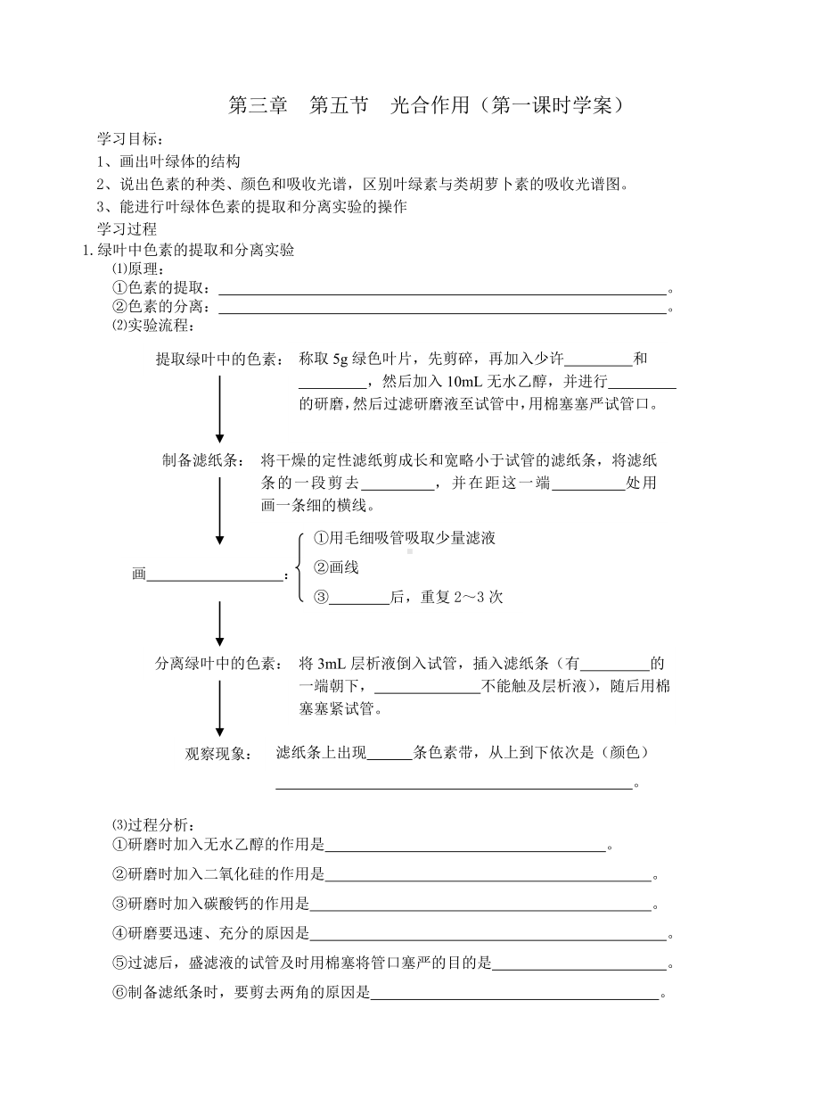 光合作用学案(DOC).doc_第1页